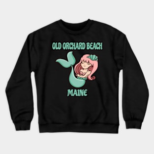 Old Orchard Beach Mermaid Themed Crewneck Sweatshirt